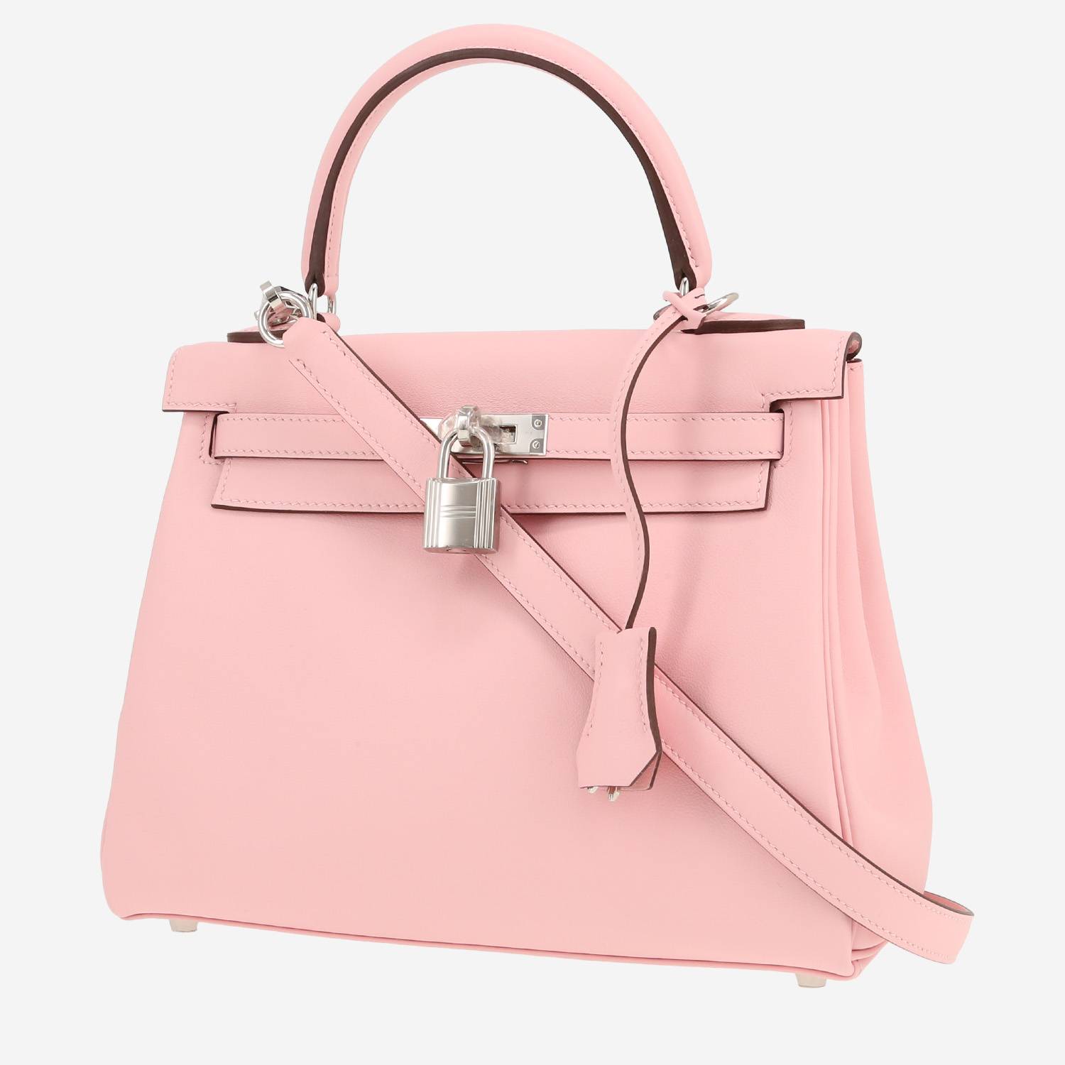 Hermès  Kelly 25 cm handbag  in Rose Sakura Swift leather