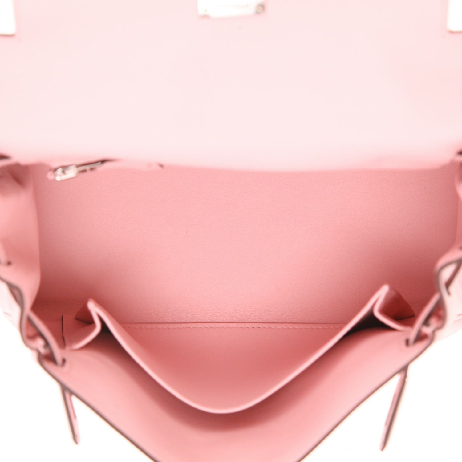 Hermès  Kelly 25 cm handbag  in Rose Sakura Swift leather - Detail D3