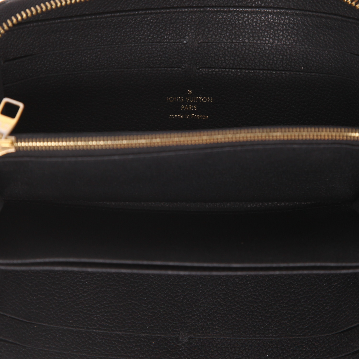 Billetera Louis Vuitton  Zippy en cuero monogram huella negro - Detail D3