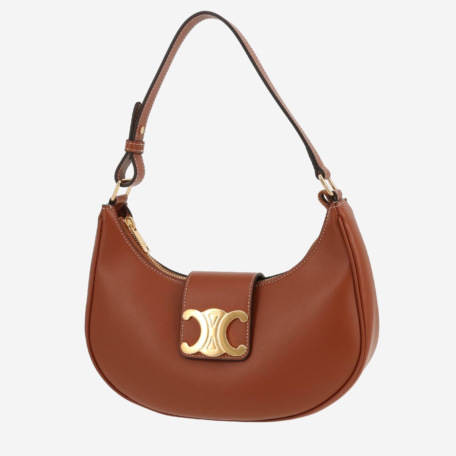 Celine  Ava Triomphe handbag  in brown leather