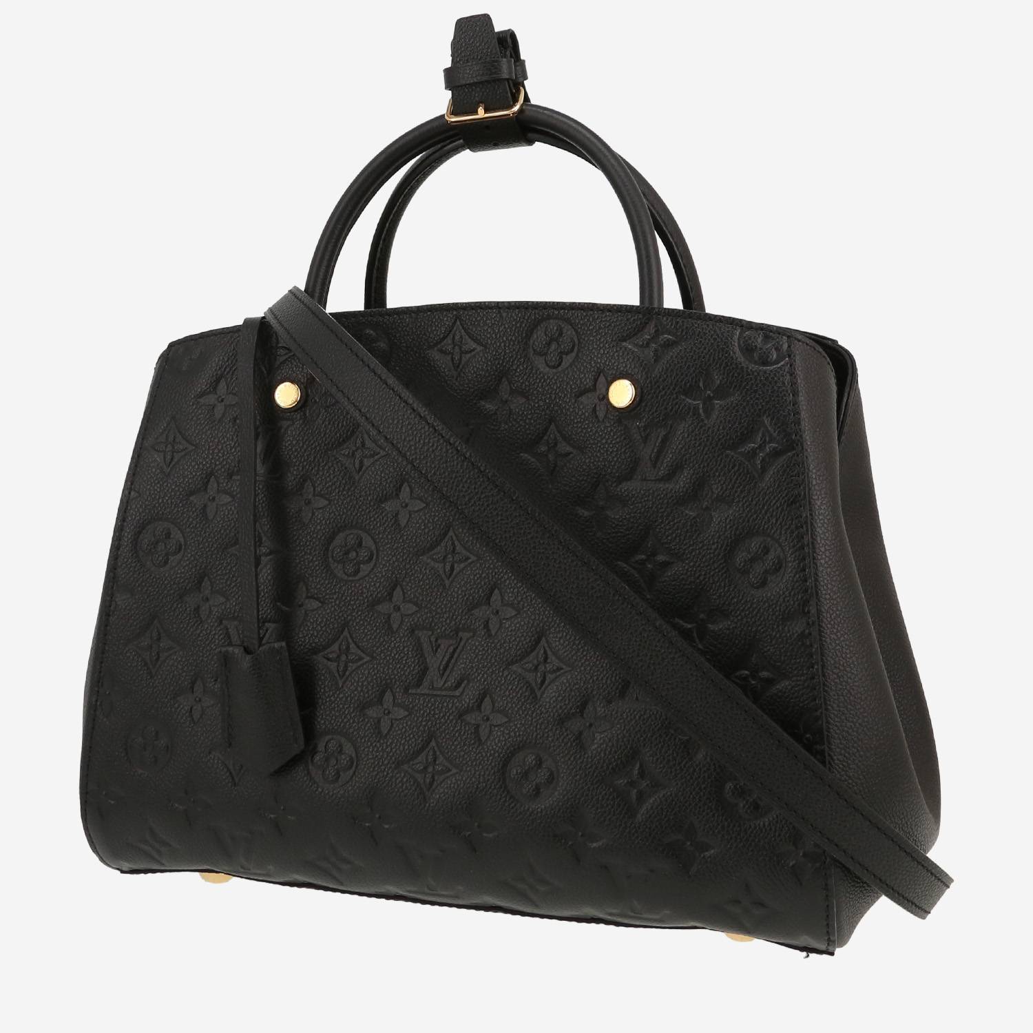 Louis Vuitton  Montaigne handbag  in black empreinte monogram leather