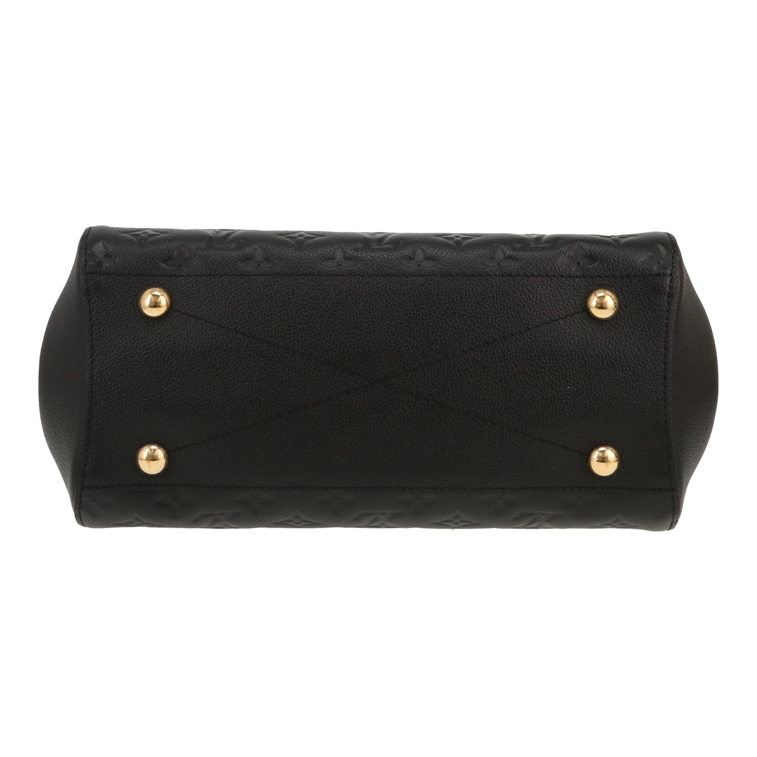 Bolso de mano Louis Vuitton  Montaigne en cuero monogram huella negro - Detail D1