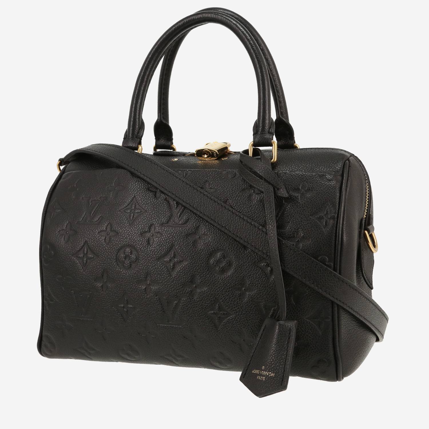 Bolso bandolera Louis Vuitton  Speedy 25 en cuero monogram huella negro