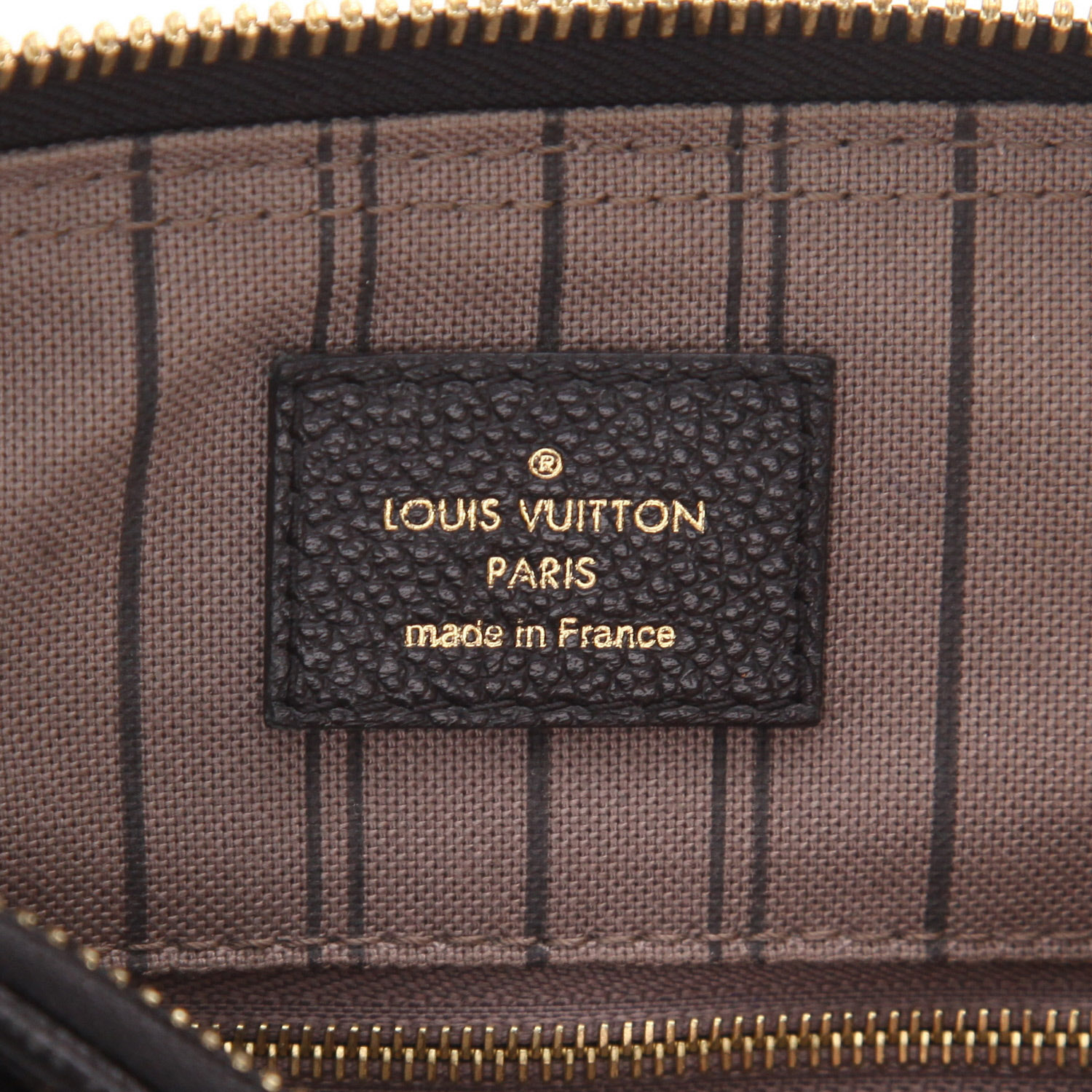 Sac bandoulière Louis Vuitton  Speedy 25 en cuir monogram empreinte noir - Detail D2