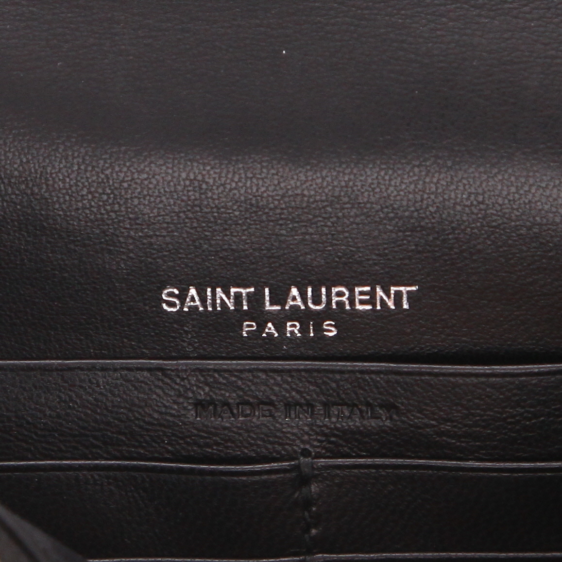 Borsa a tracolla Saint Laurent  Kate Pompon in pelle nera - Detail D2