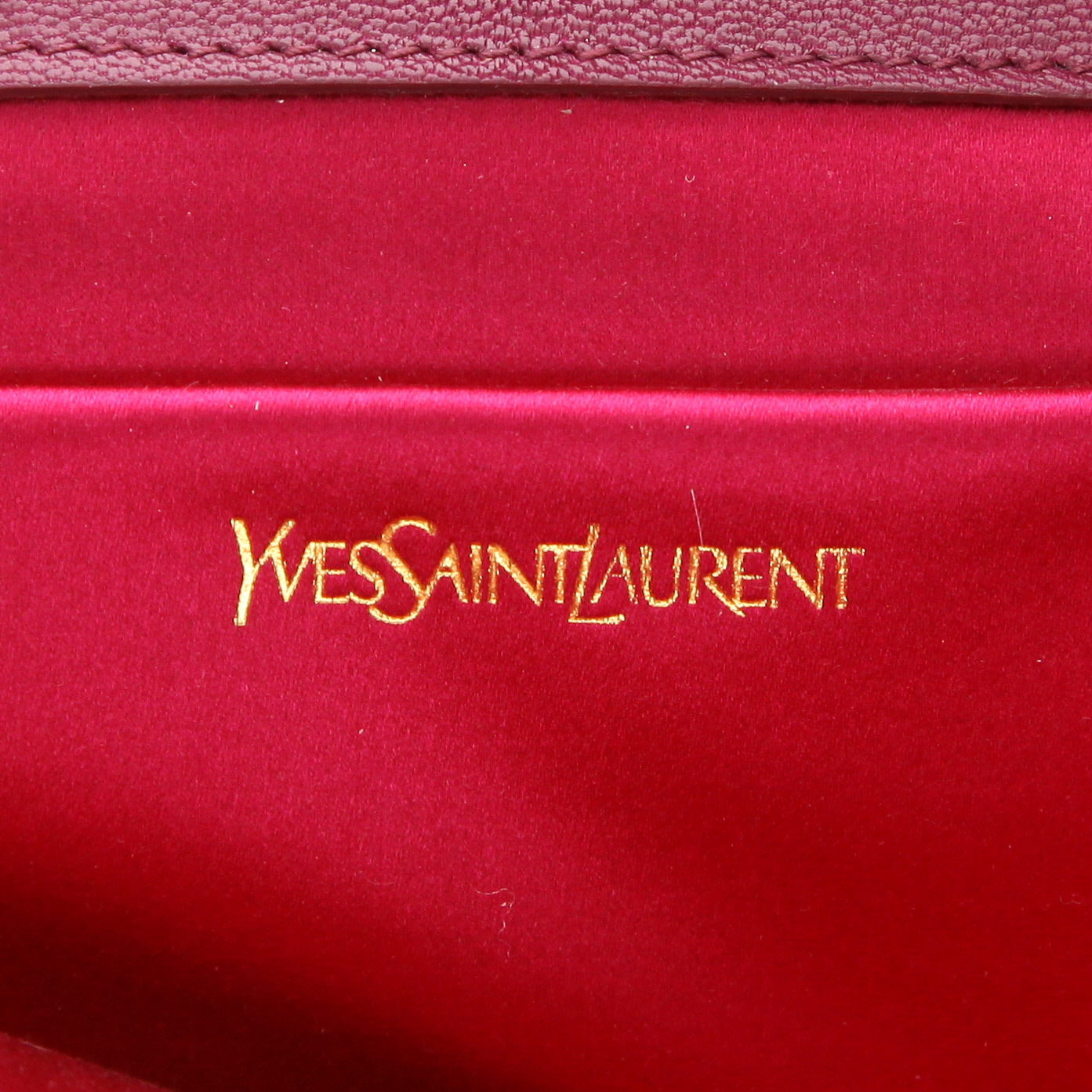 Pochette Saint Laurent   en cuir grainé violet - Detail D2
