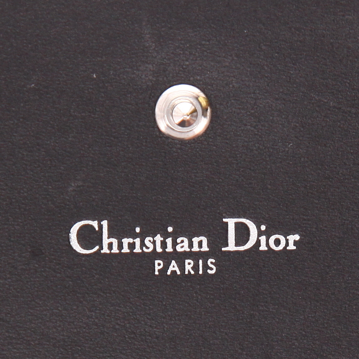 Bolso bandolera Dior  Diorama Wallet on Chain en cuero granulado negro - Detail D2