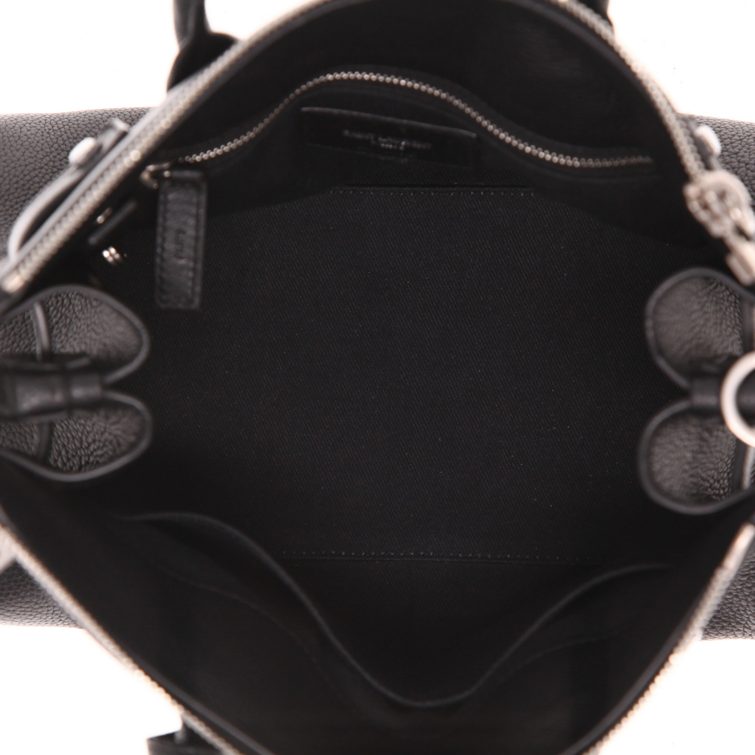 Bolso de mano Saint Laurent  Sac de jour Baby en cuero granulado negro - Detail D3