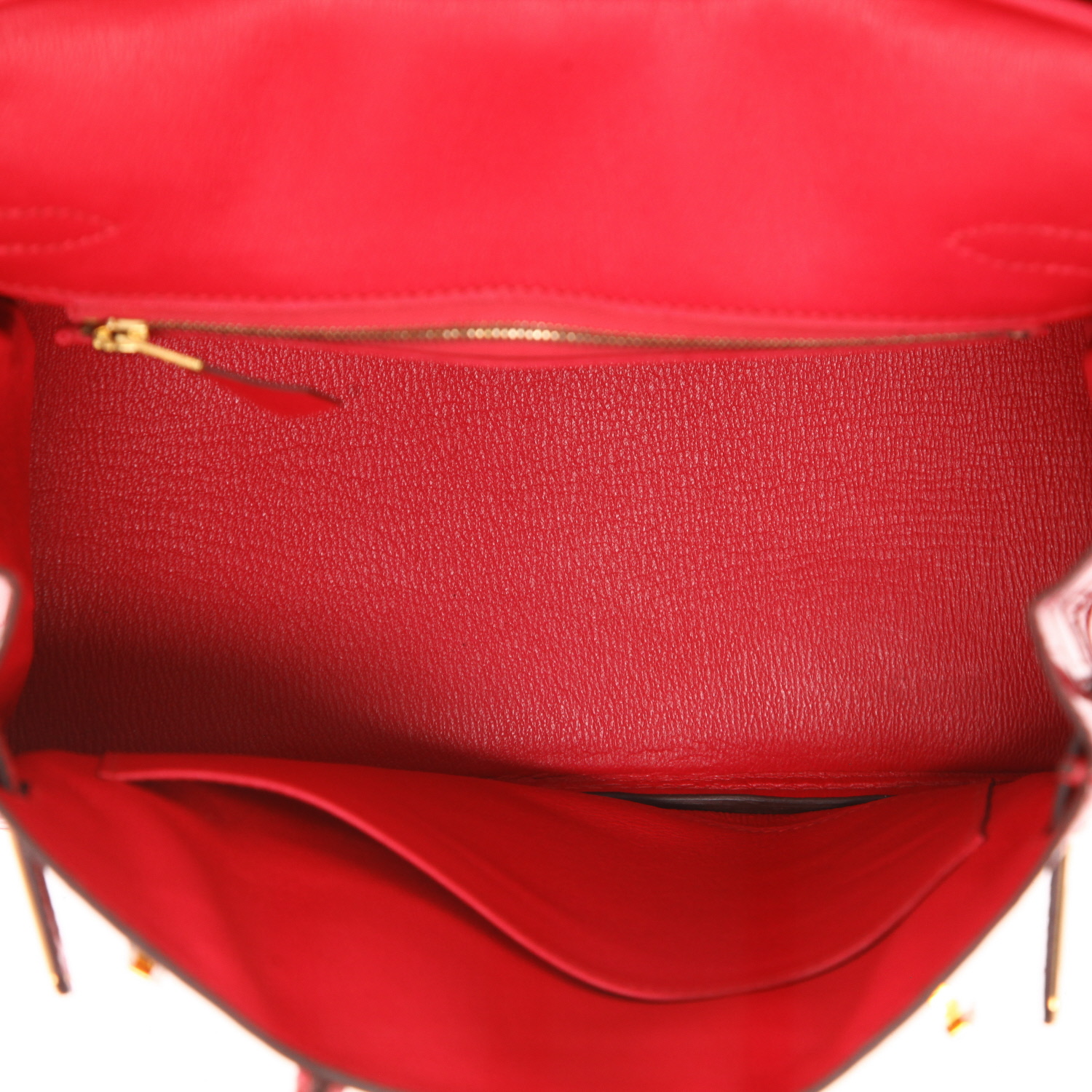 Hermès  Birkin 25 cm handbag  in Rose extrême niloticus crocodile - Detail D3