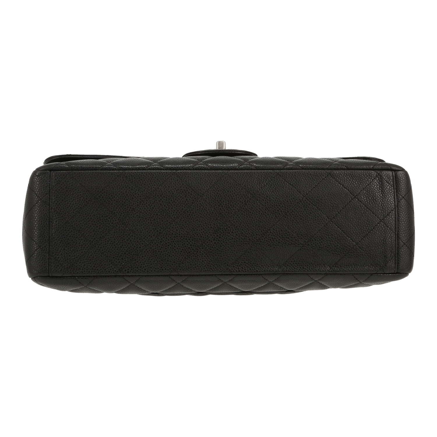 Sac bandoulière Chanel  Timeless Maxi Jumbo en cuir grainé matelassé noir - Detail D1