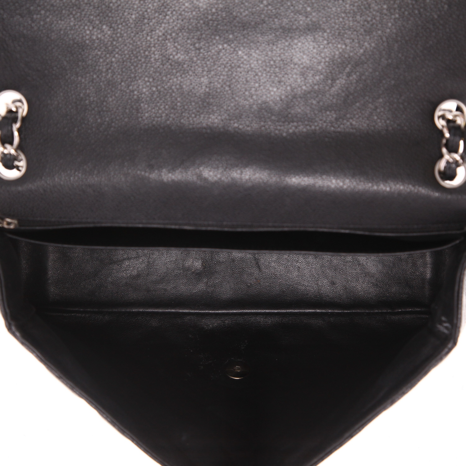 Bolso bandolera Chanel  Timeless Maxi Jumbo en cuero granulado acolchado negro - Detail D3