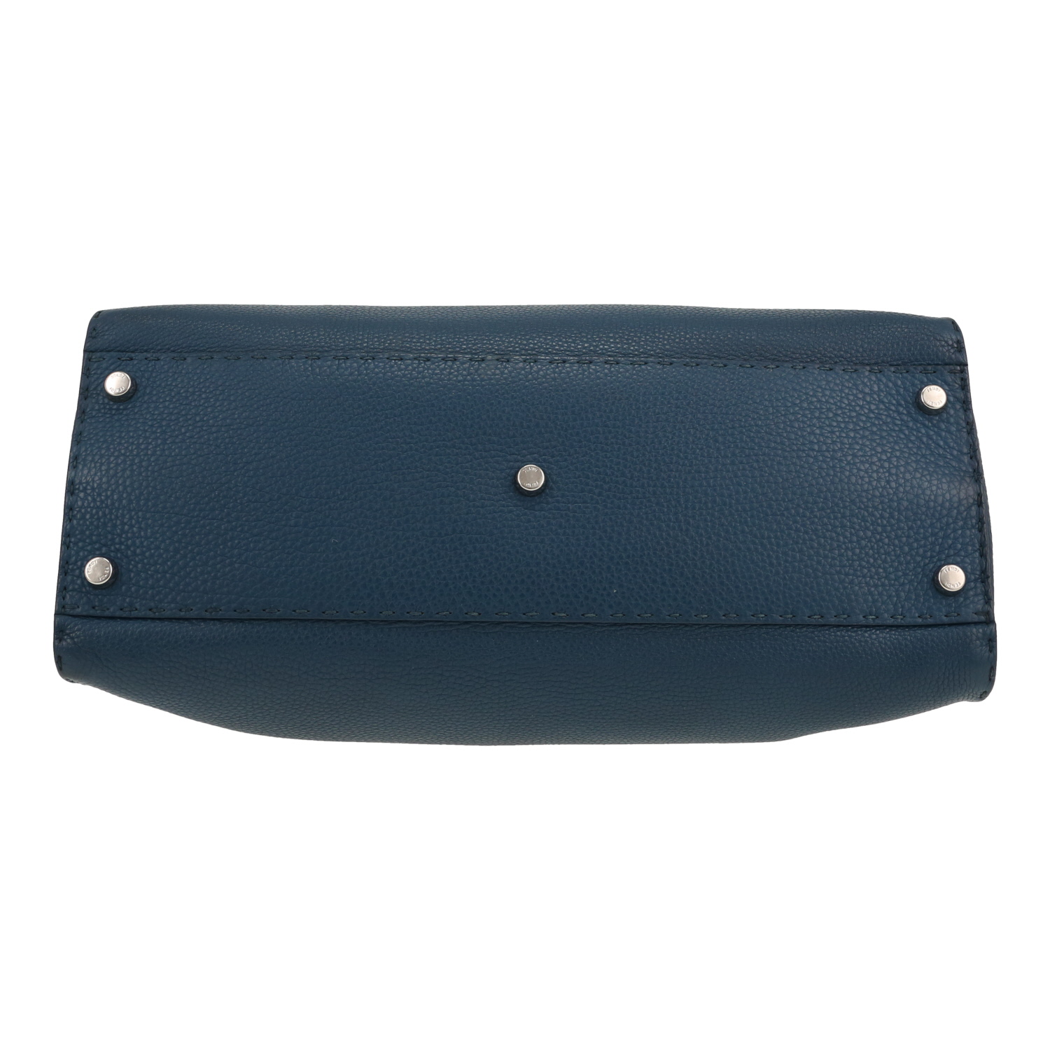 Sac à main Fendi  Peekaboo en cuir grainé bleu - Detail D1