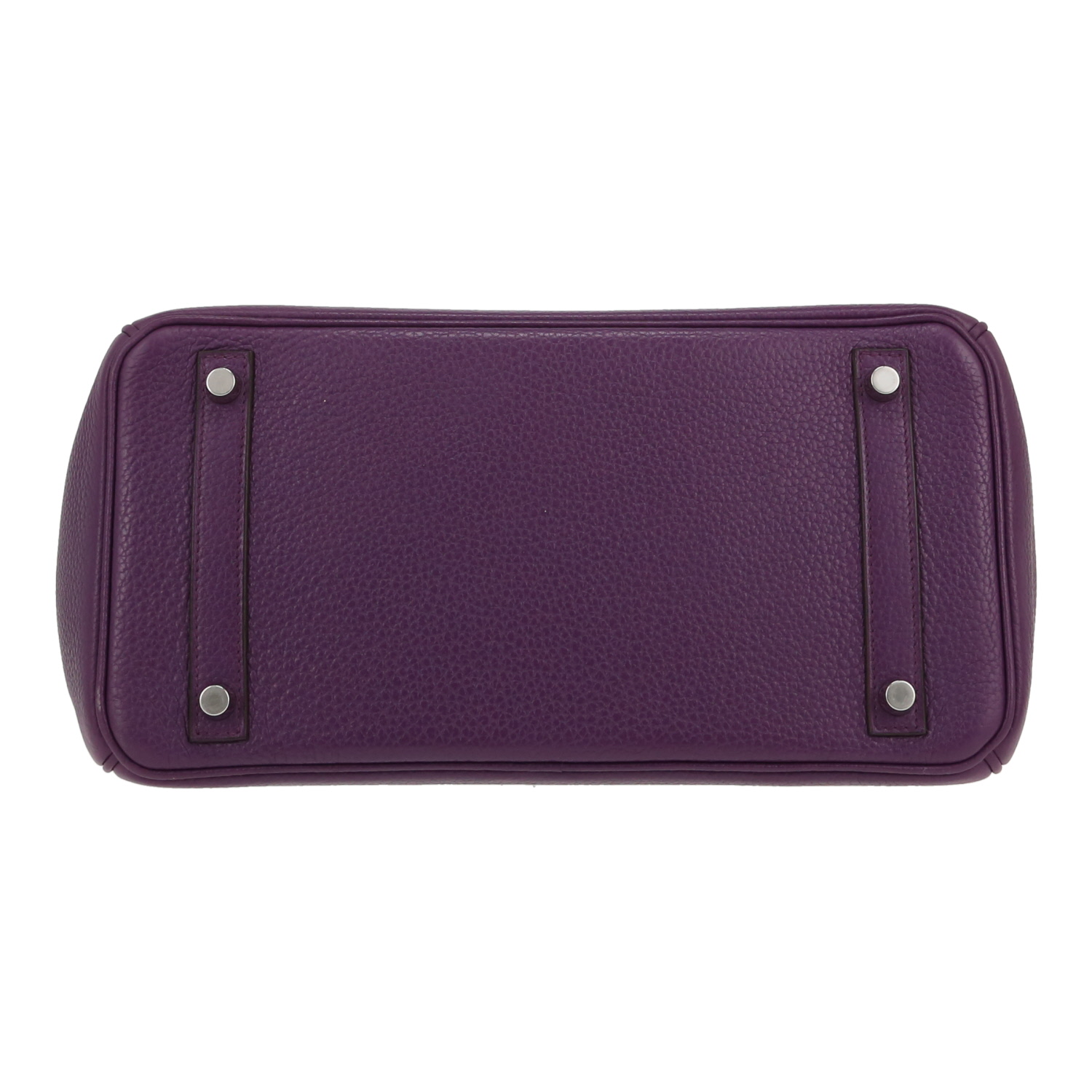 Borsa Hermès  Birkin 30 cm in pelle togo viola - Detail D1