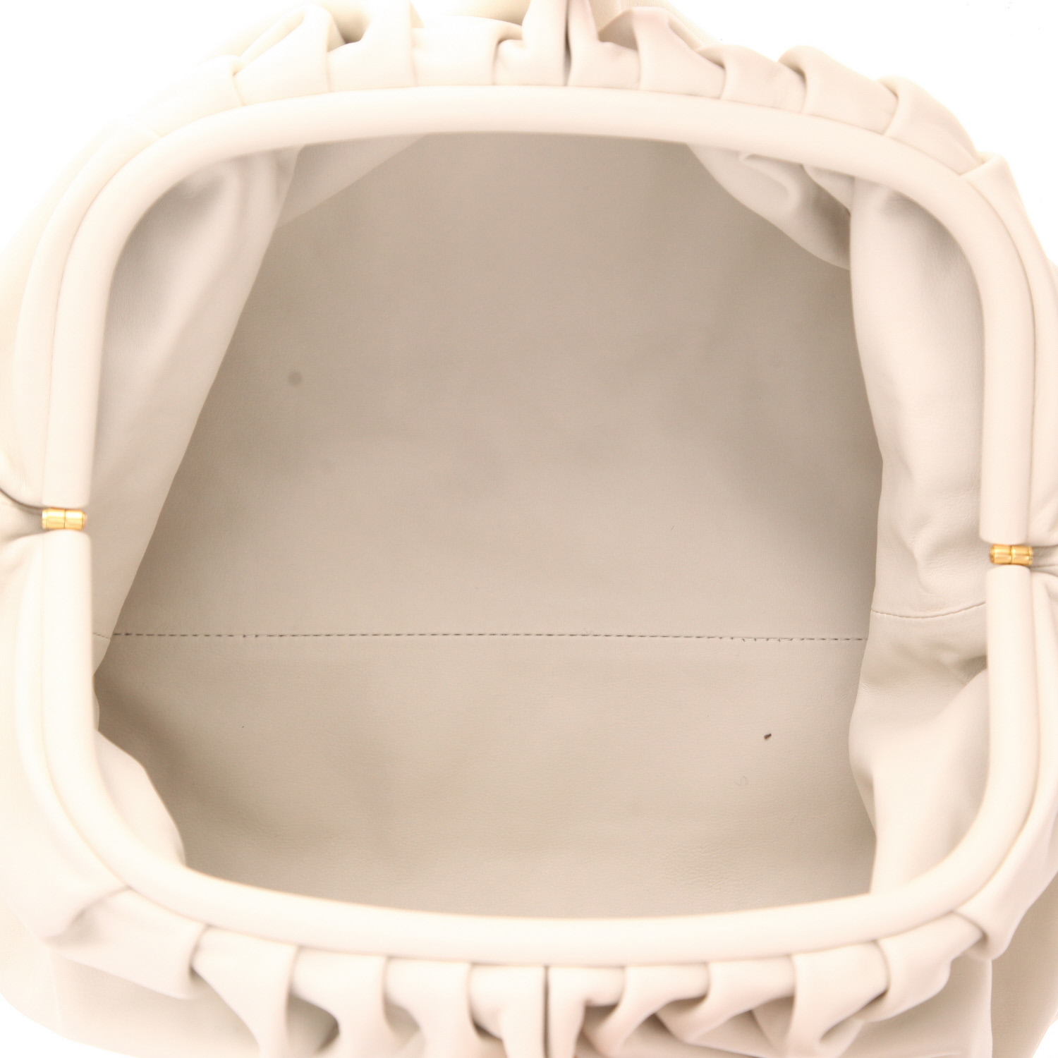 Bottega Veneta  Pouch pouch  in white leather - Detail D3