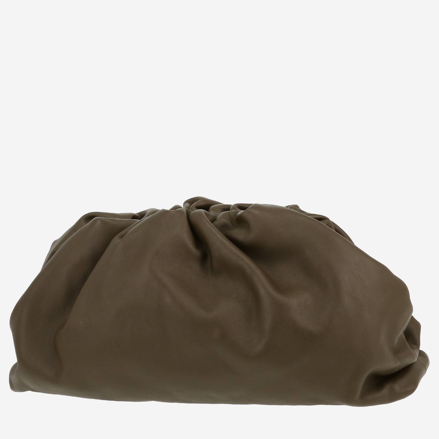 Pochette Bottega Veneta  Pouch en cuir vert-kaki