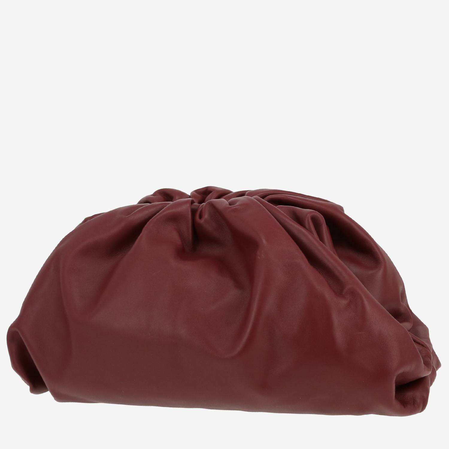 Bolsito de mano Bottega Veneta  Pouch en cuero color burdeos