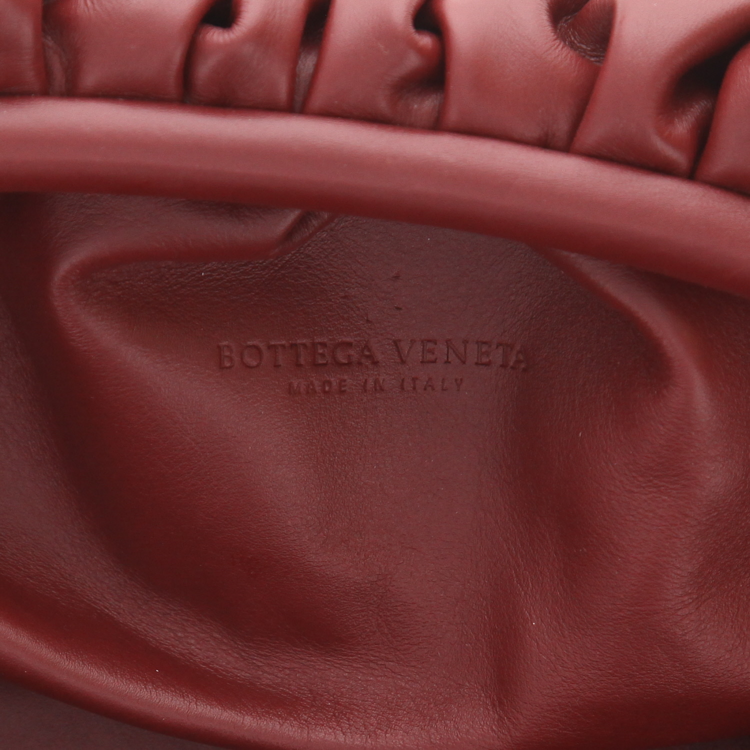 Pochette Bottega Veneta  Pouch in pelle bordeaux - Detail D2