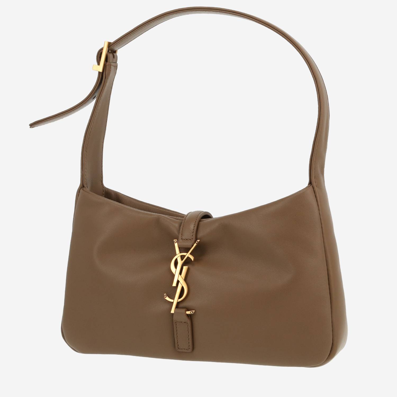 Sac à main Saint Laurent  5 à 7 en cuir matelassé vert-kaki