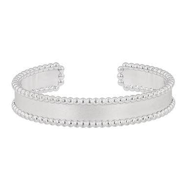 Brazalete Van Cleef & Arpels Perlée de oro blanco