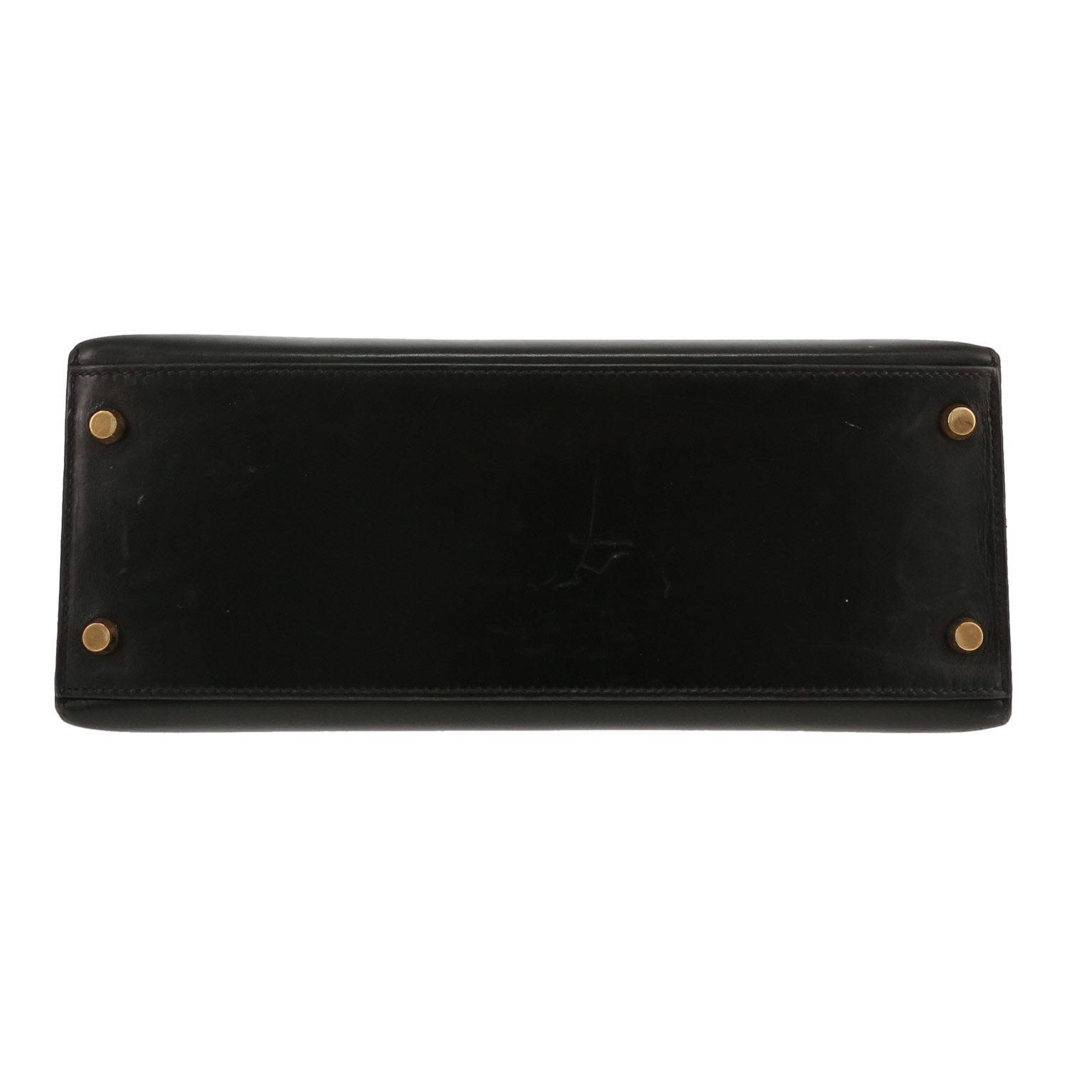 Hermès  Kelly 28 cm handbag  in black box leather - Detail D1