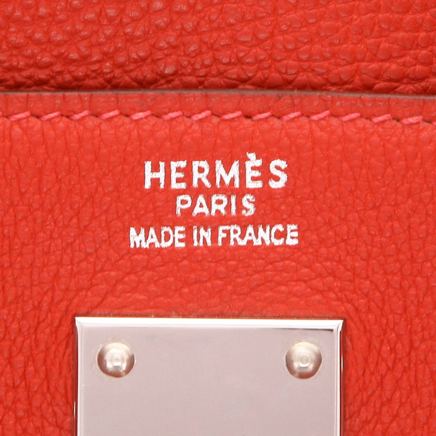 Borsa da viaggio Hermès  Haut à Courroies - Travel Bag in pelle togo rossa - Detail D2