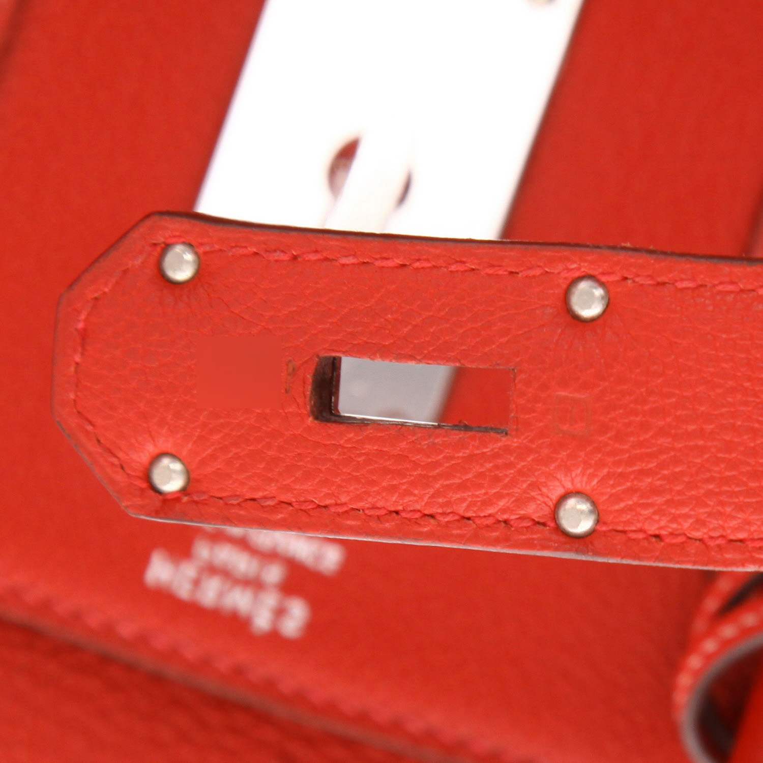 Borsa da viaggio Hermès  Haut à Courroies - Travel Bag in pelle togo rossa - Detail D4