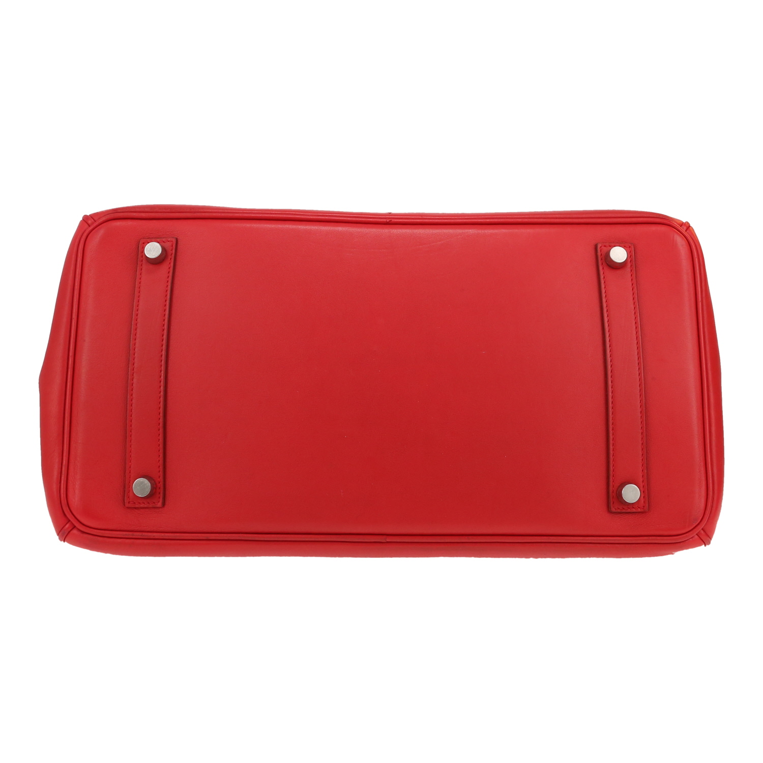 Hermès  Birkin 35 cm handbag  in red Swift leather - Detail D1