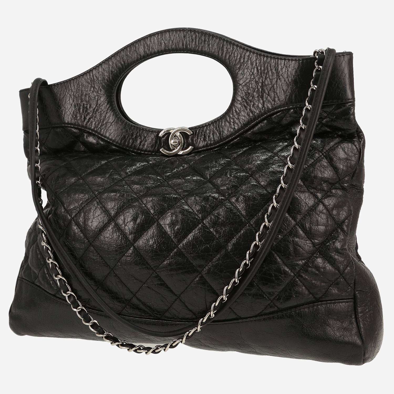 Sac à main Chanel  31 en cuir matelassé noir