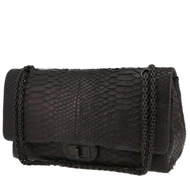 Sac bandoulière Chanel  2.55 en python noir