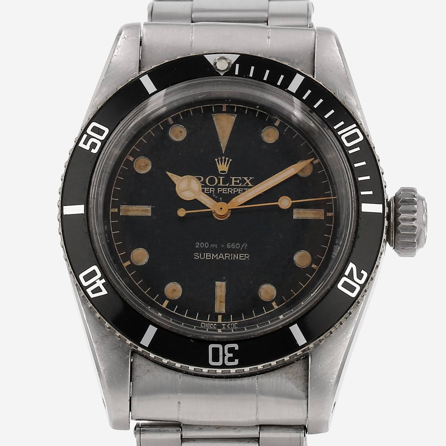 Rolex Submariner  in stainless steel Ref: Rolex - 6538  Circa 1957