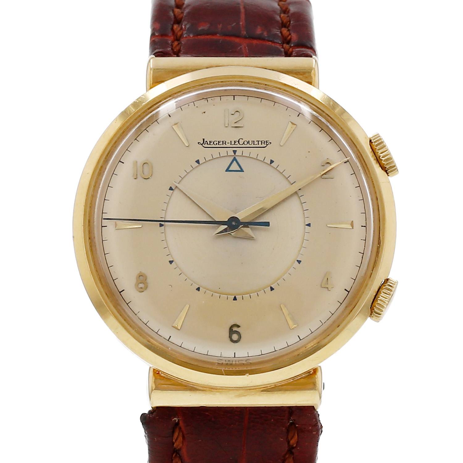 Montre Jaeger-Le Coultre Memovox "anses rouleaux" en or jaune Vers 1950 Montre Jaeger-Le Coultre Memovox "anses rouleaux" en or jaune Vers 1950