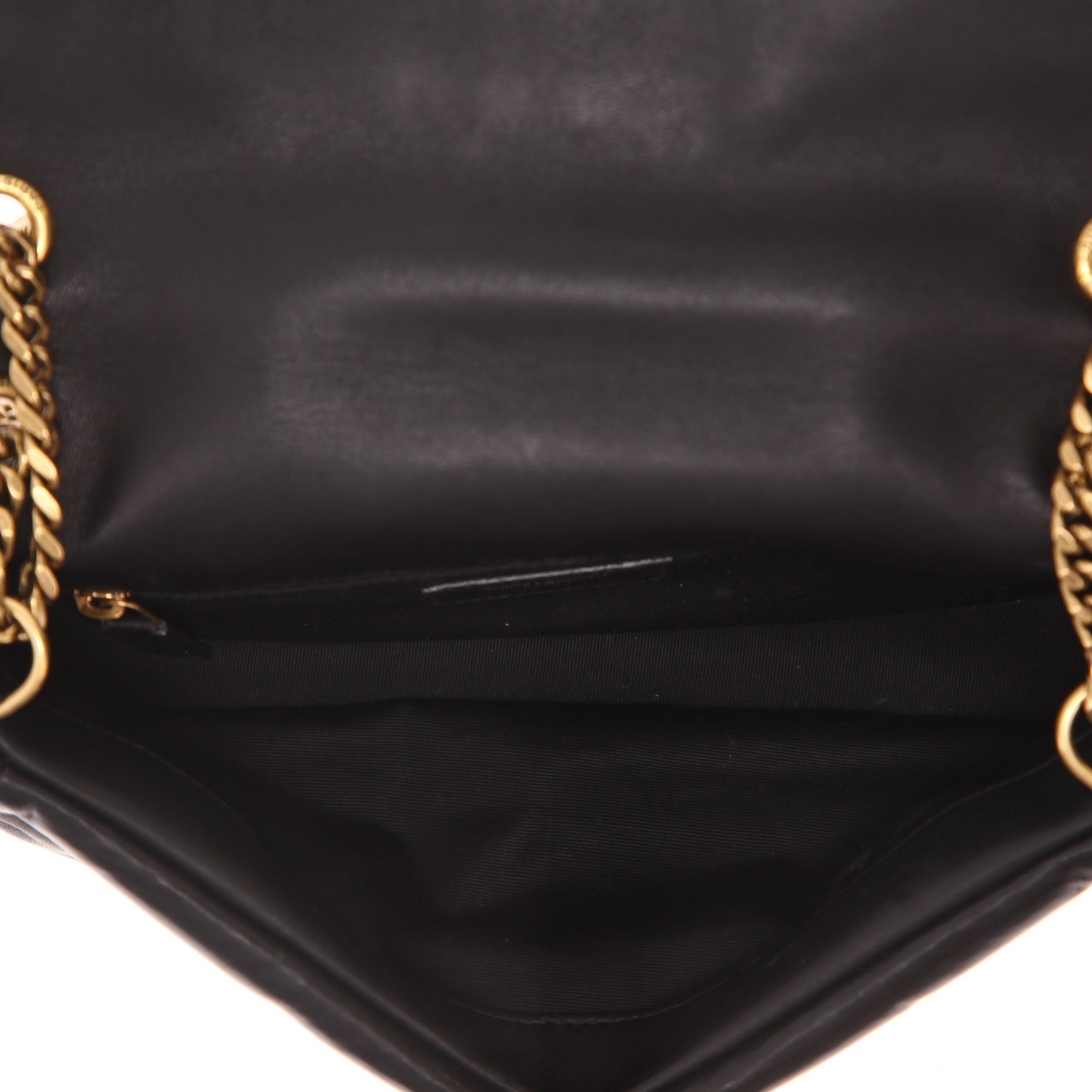 Borsa a tracolla Saint Laurent  Calypso in pelle trapuntata nera - Detail D3