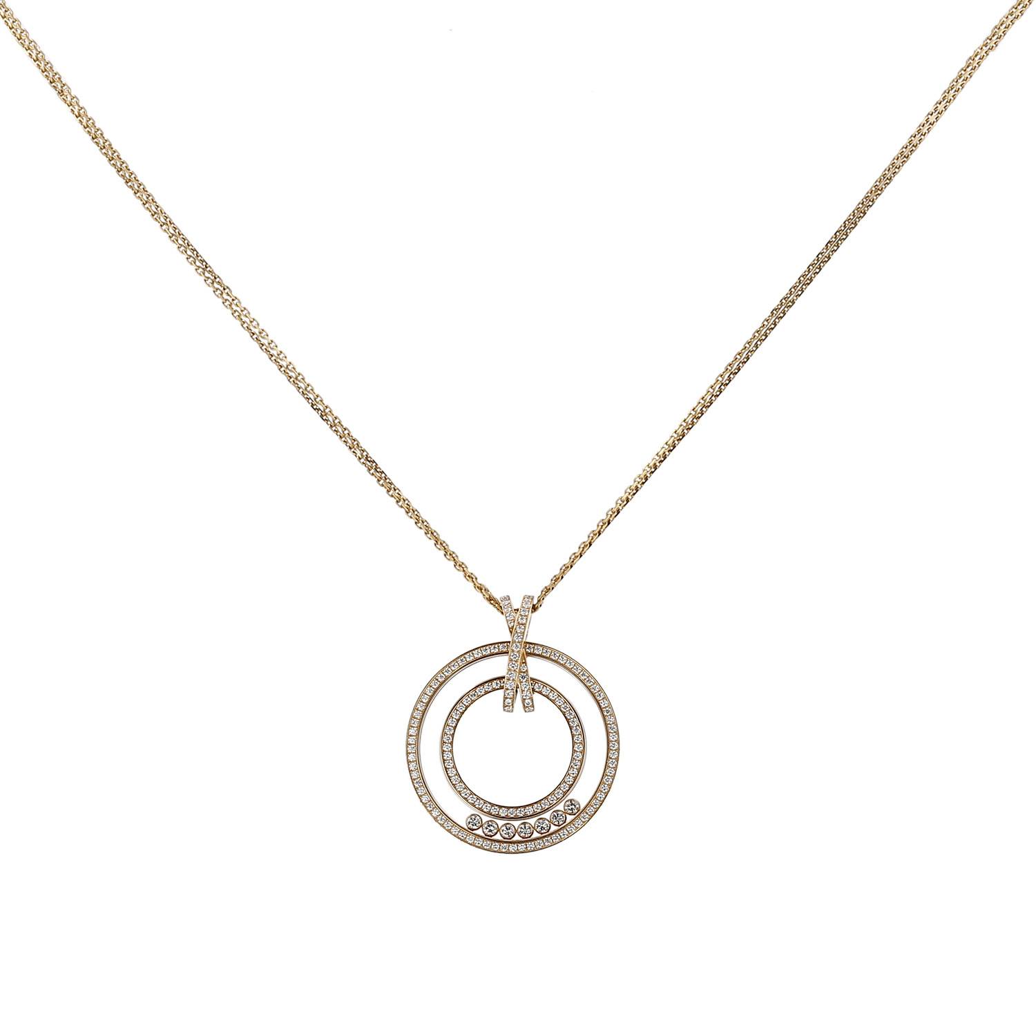 Collier Chopard Happy Diamonds en or jaune et diamants
