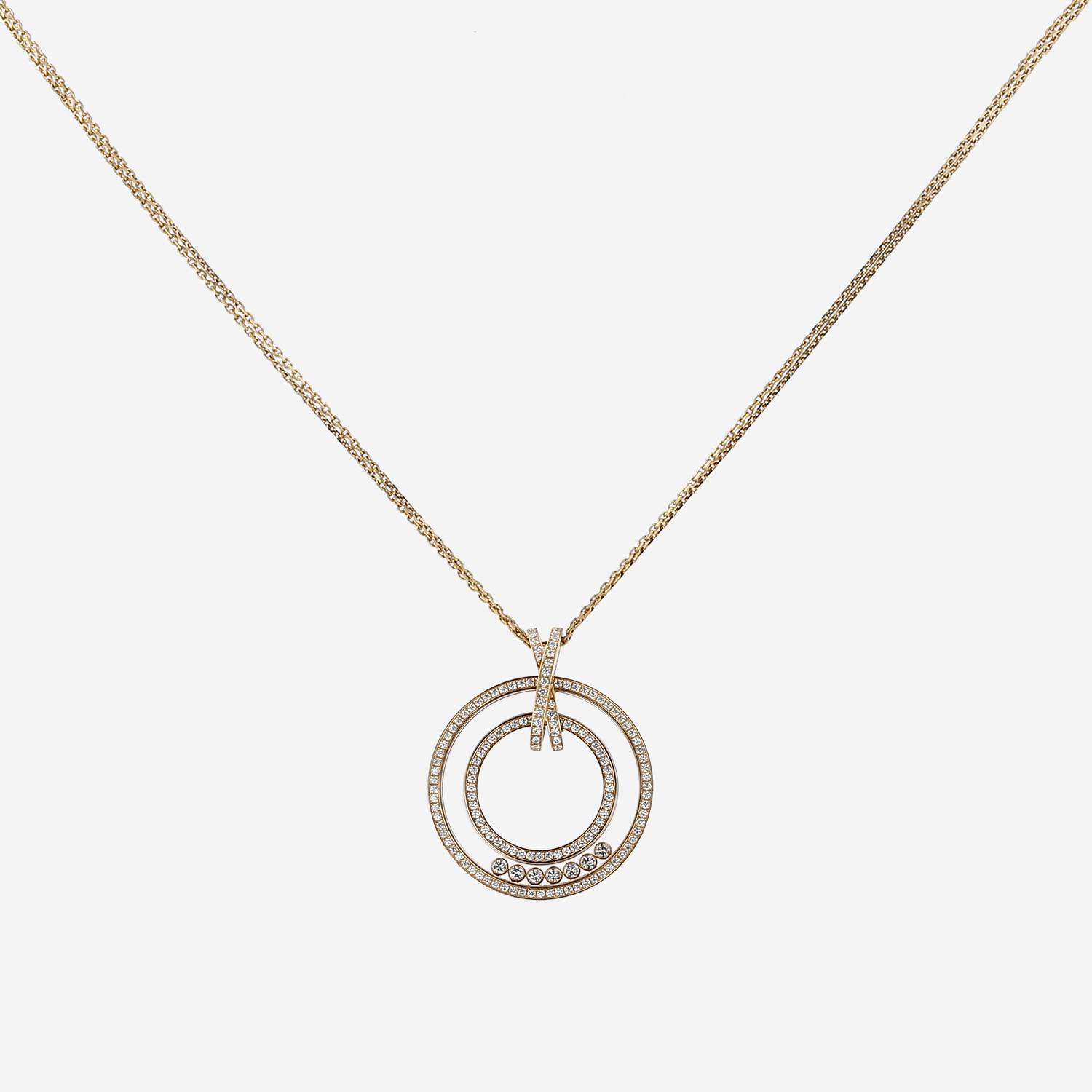 Collier Chopard Happy Diamonds en or jaune et diamants