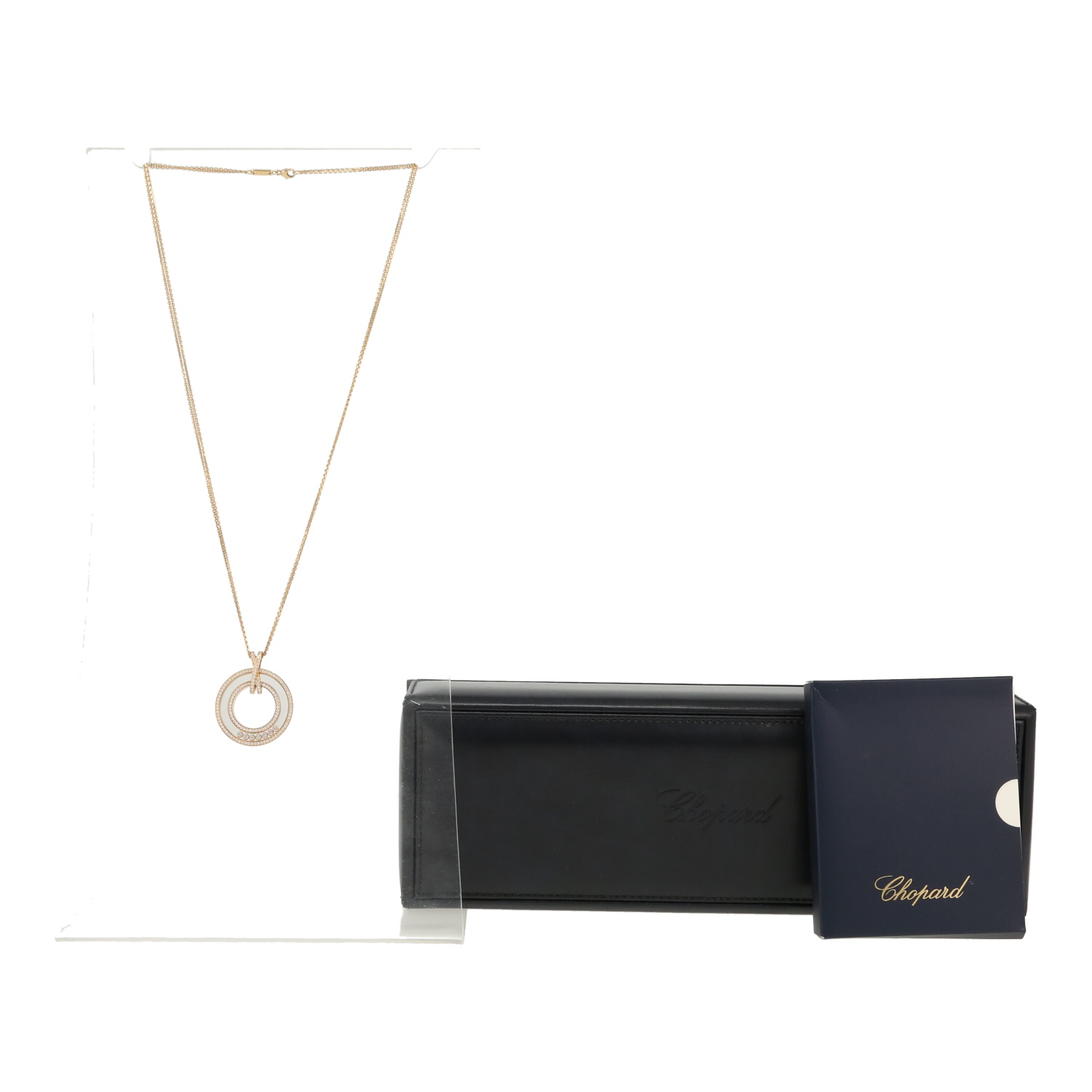 Collar Chopard Happy Diamonds de oro amarillo y diamantes - Detail D2