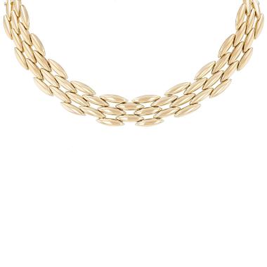 Cartier Gentiane large model linked necklace in yellow gold