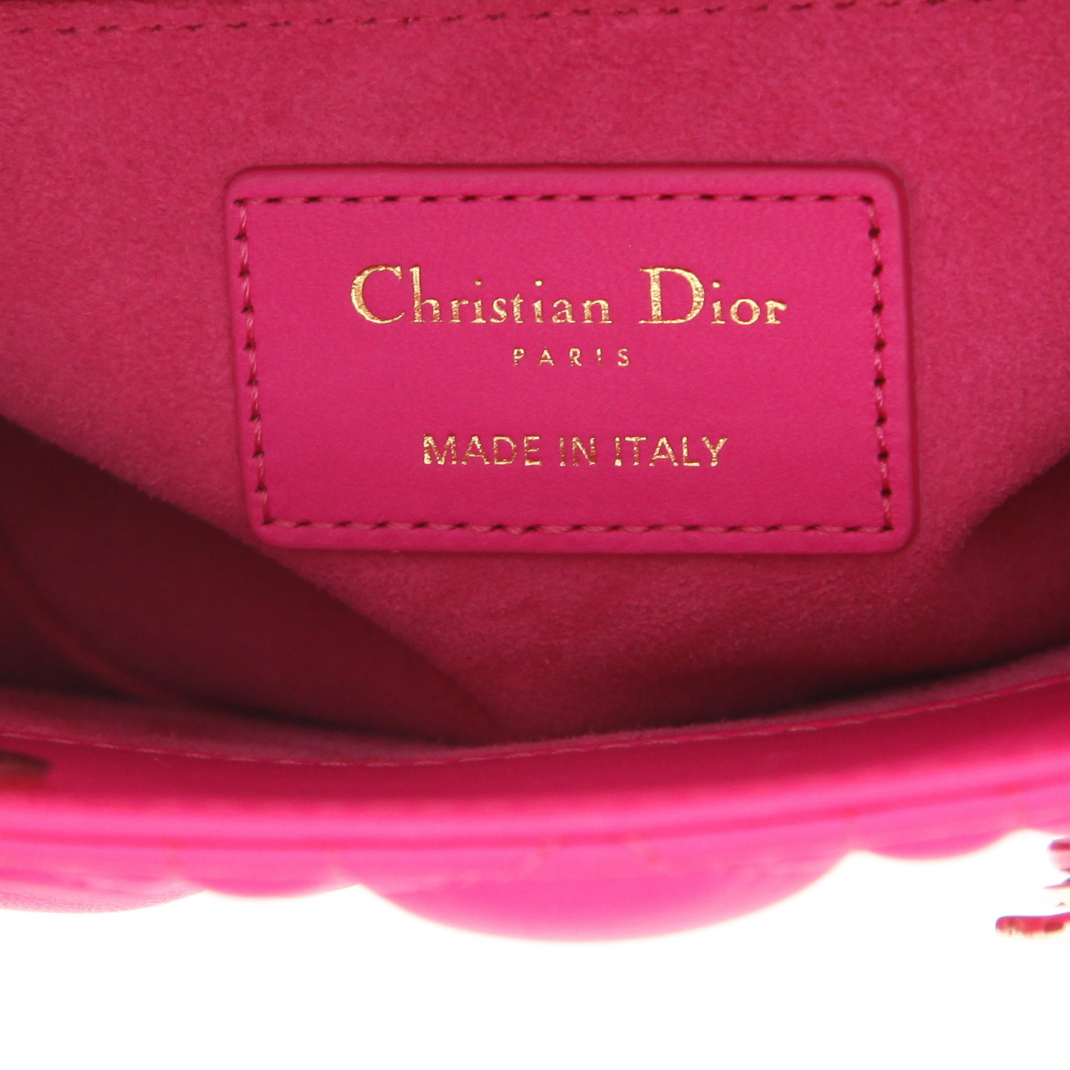 Borsa Dior  Lady Dior in pelle cannage rosa - Detail D2