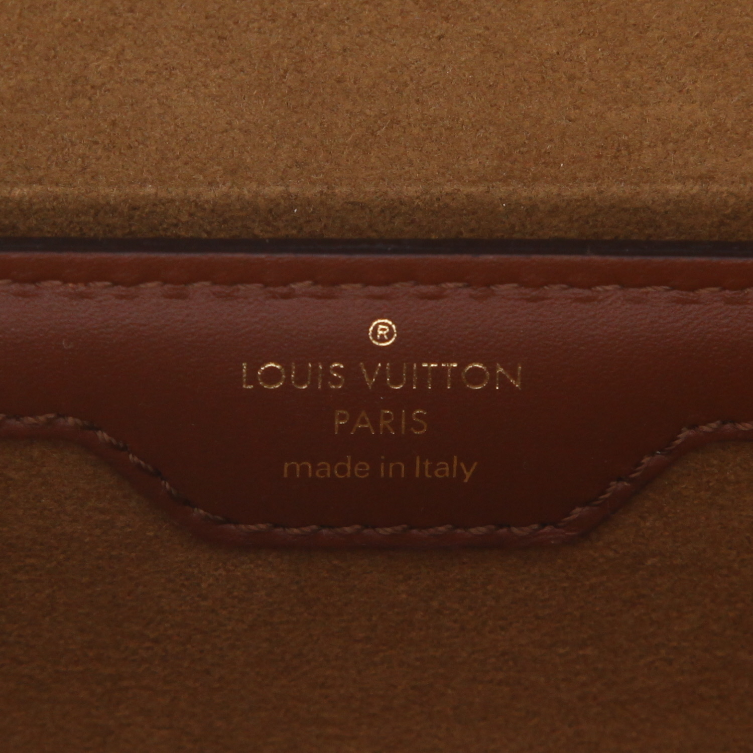 Sac bandoulière Louis Vuitton  Papillon Trunk en toile monogram marron et cuir marron - Detail D2