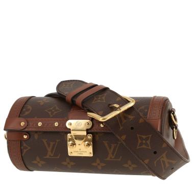 Louis Vuitton  Papillon Trunk shoulder bag  in brown monogram canvas  and brown leather