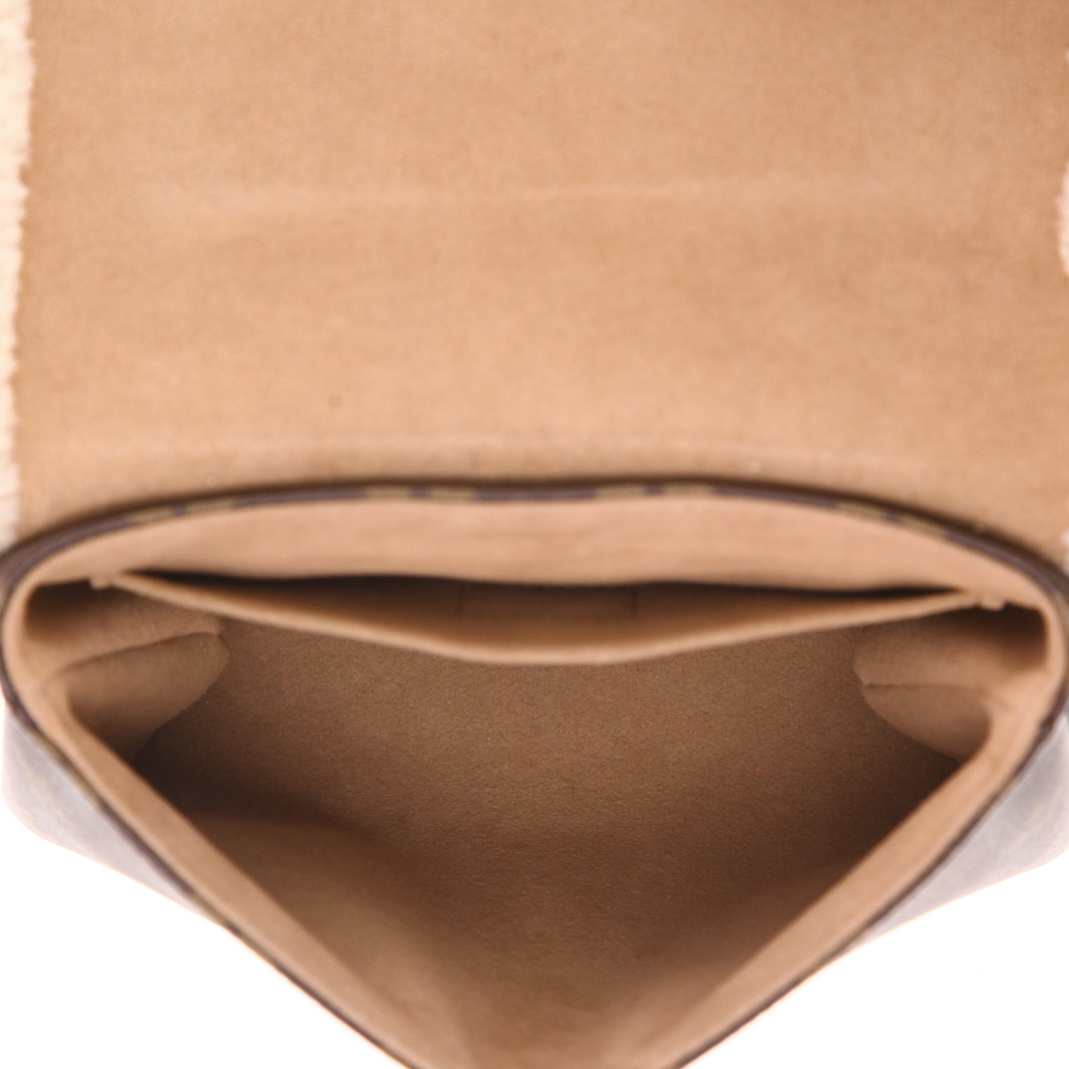 Sac bandoulière Louis Vuitton  Locky BB en toile monogram marron et peau lainée beige - Detail D3