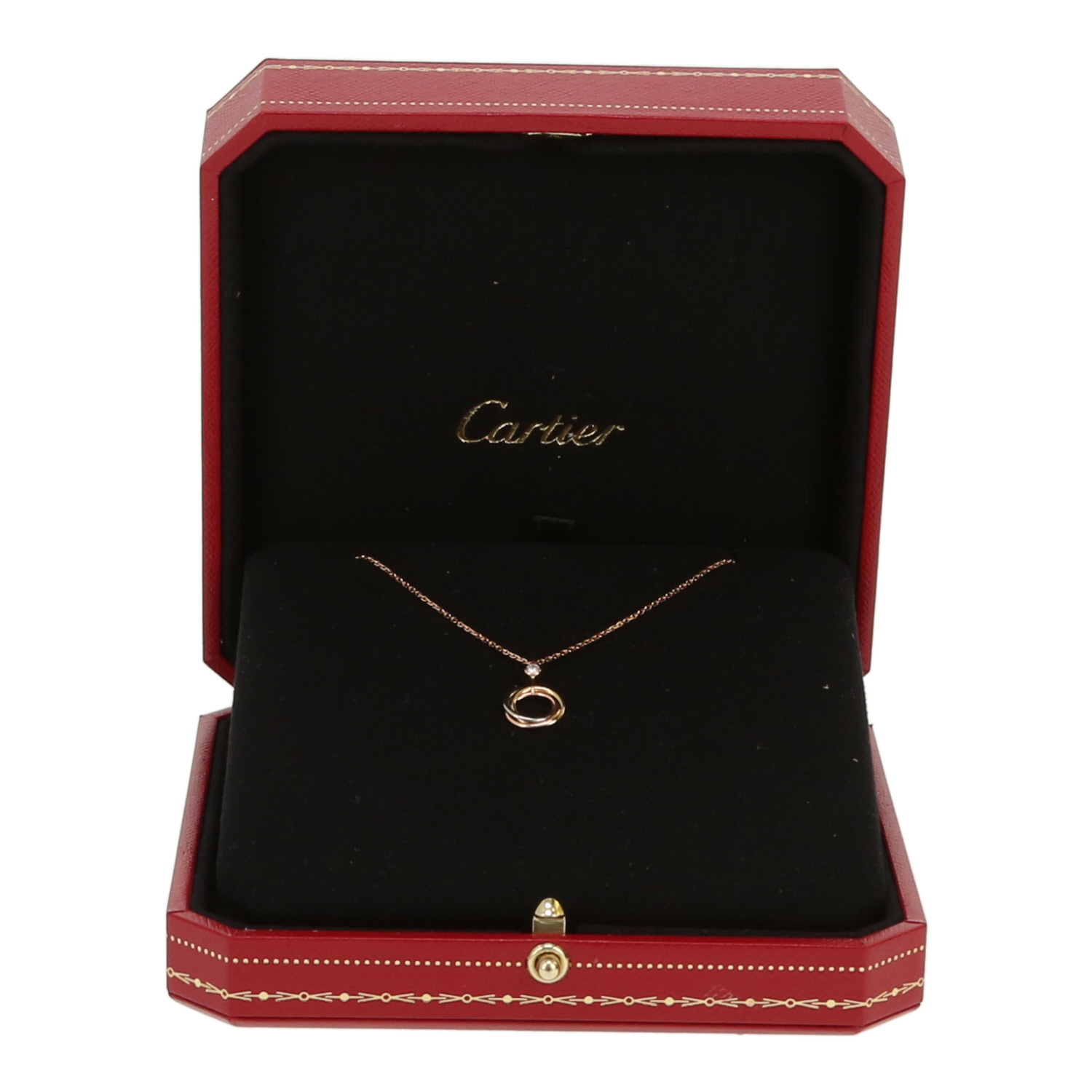 Collar Cartier Trinity de 3 oros y diamante - Detail D2