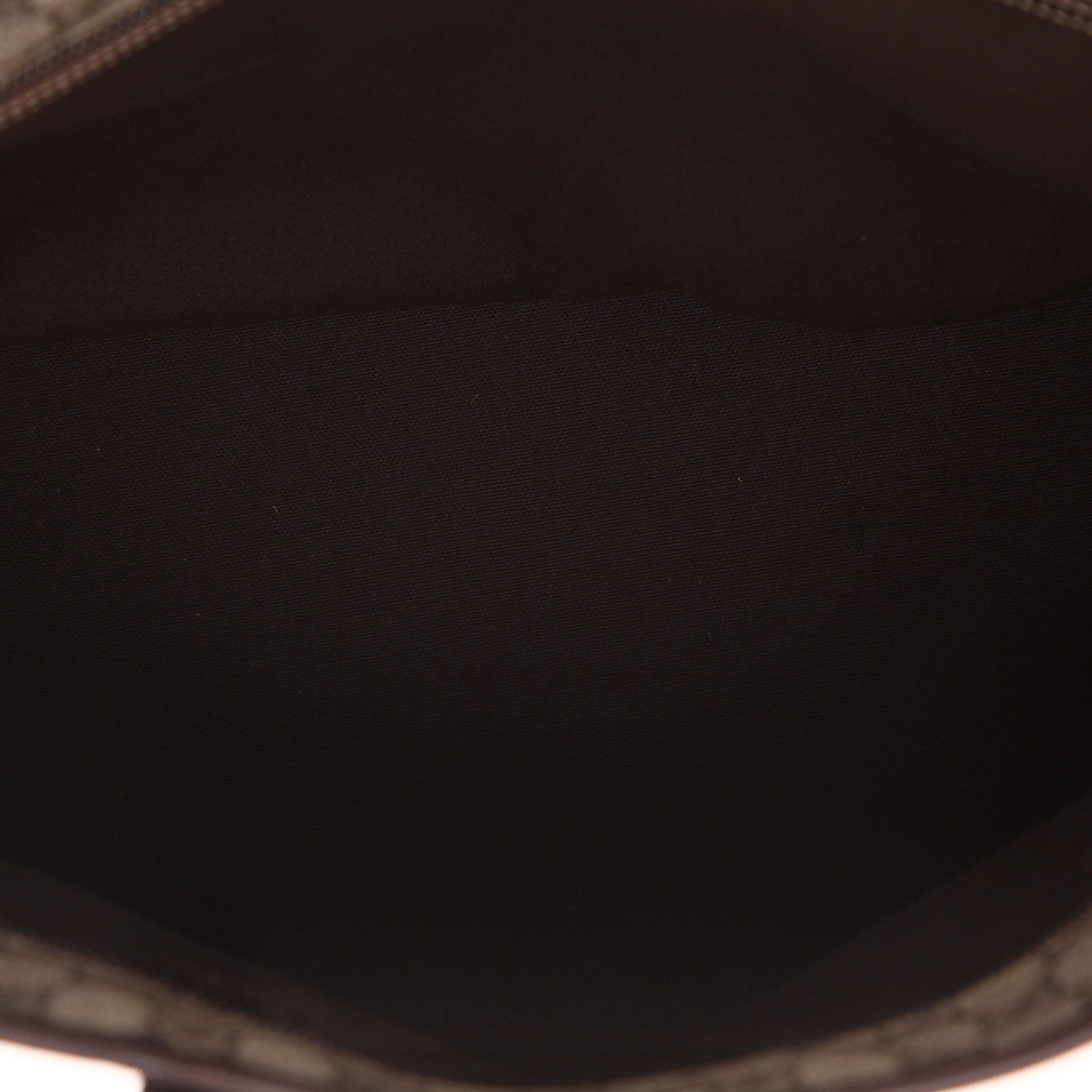 Shopping bag Gucci   in tela "sûpreme GG" beige e pelle marrone - Detail D3