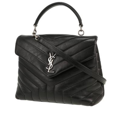 Borsa Saint Laurent  Loulou in pelle trapuntata a zigzag nera