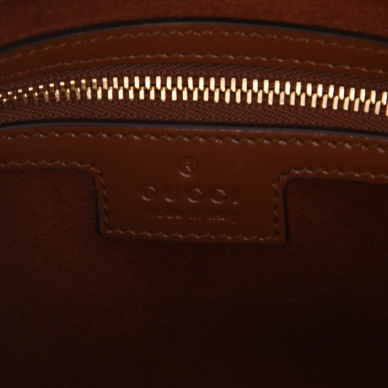 Bolso de mano Gucci  Jackie en cuero marrón y Veau velours marrón - Detail D2