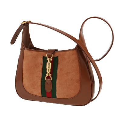 Gucci  Jackie handbag  in brown leather  and brown Veau velours