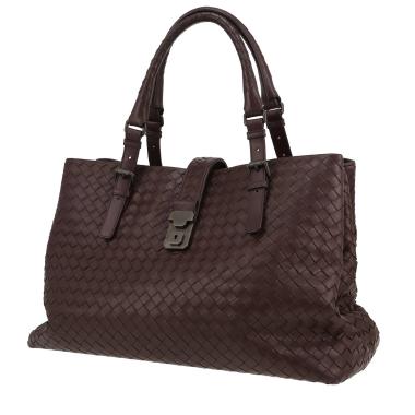 Borsa Bottega Veneta  Roma in pelle intrecciata marrone