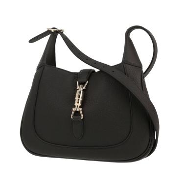 Gucci Jackie 1961 shoulder bag in black grained leather