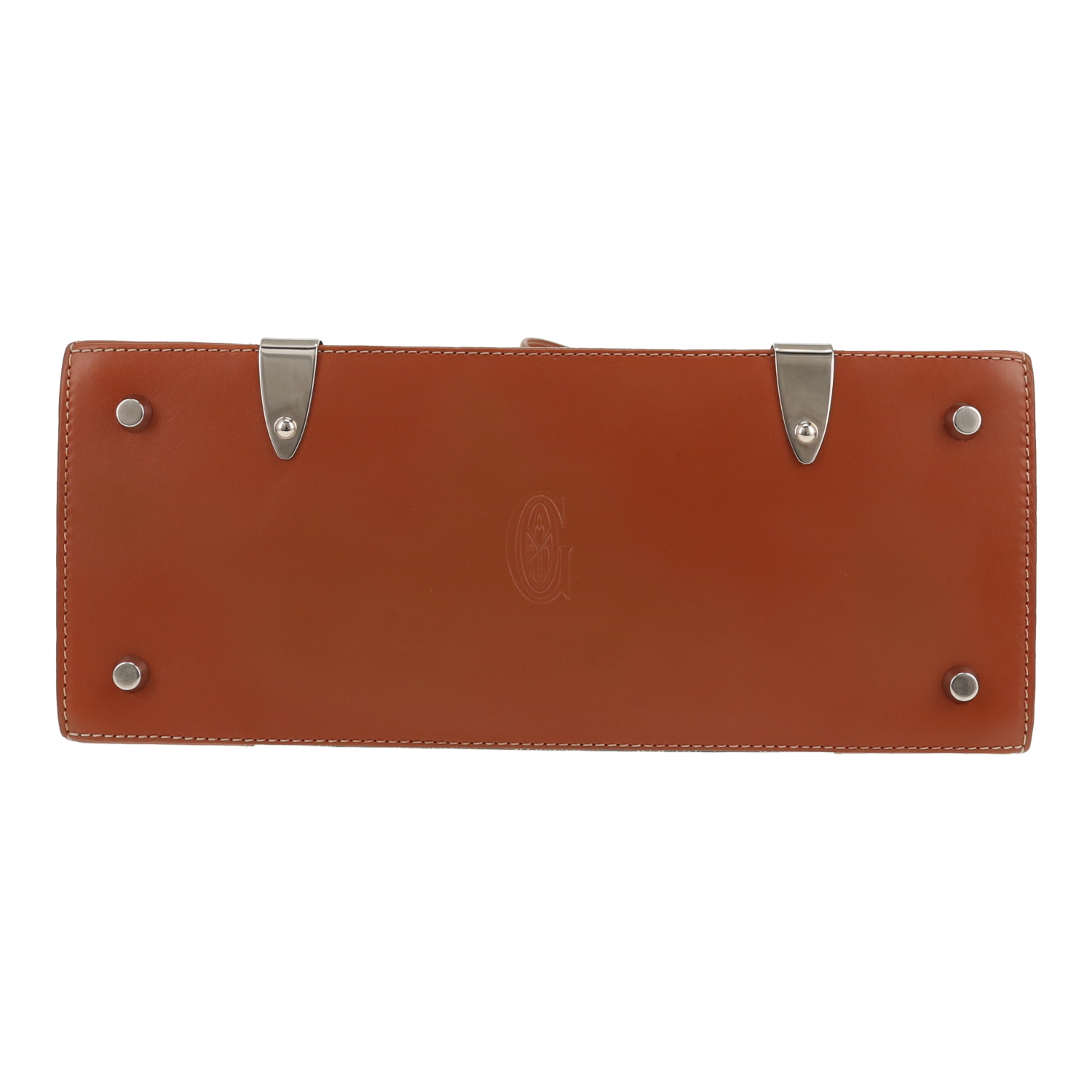 Goyard  Saigon shoulder bag  in black Goyard canvas  and brown leather - Detail D1