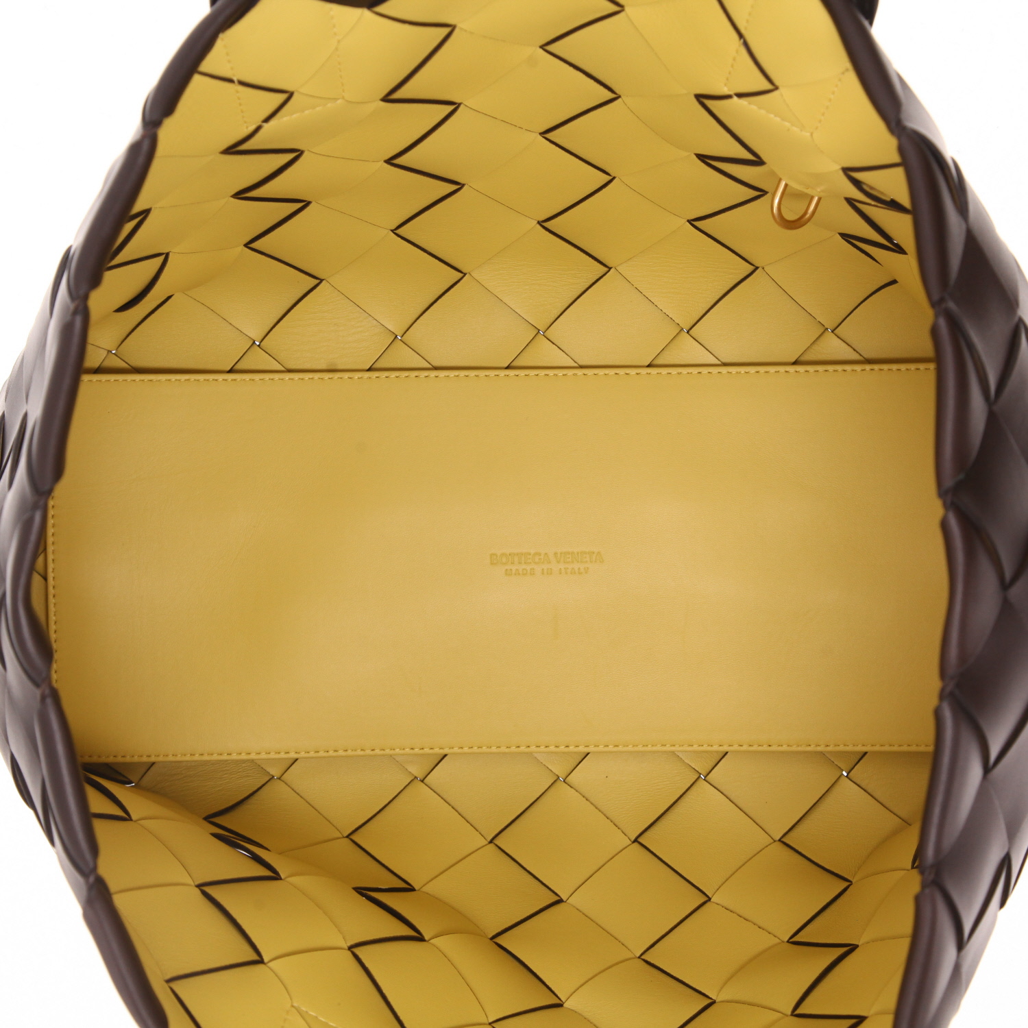 Shopping bag Bottega Veneta  Cabat in pelle intrecciata marrone - Detail D3