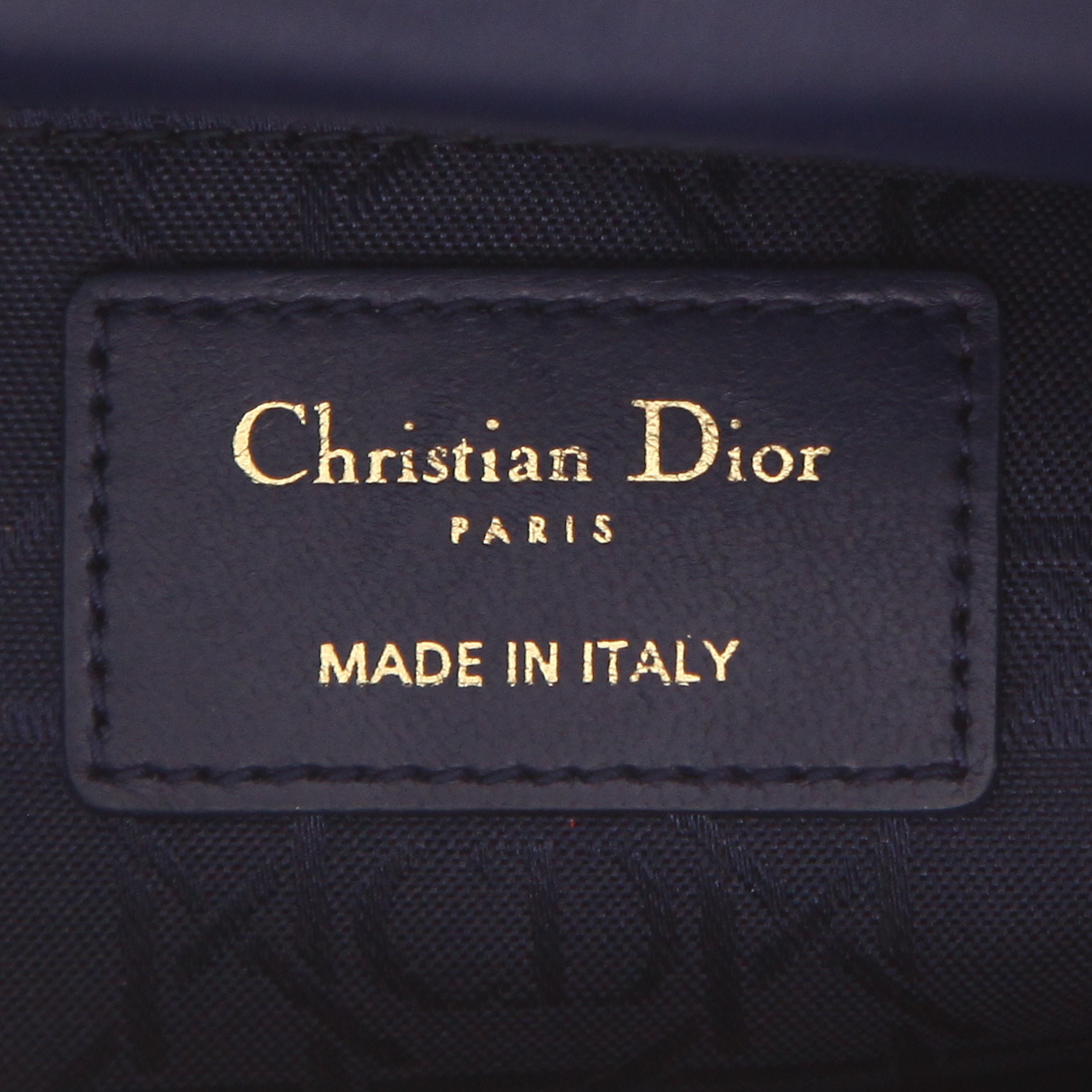 Sac à main Dior  My ABCDIOR en cuir cannage bleu-marine - Detail D2